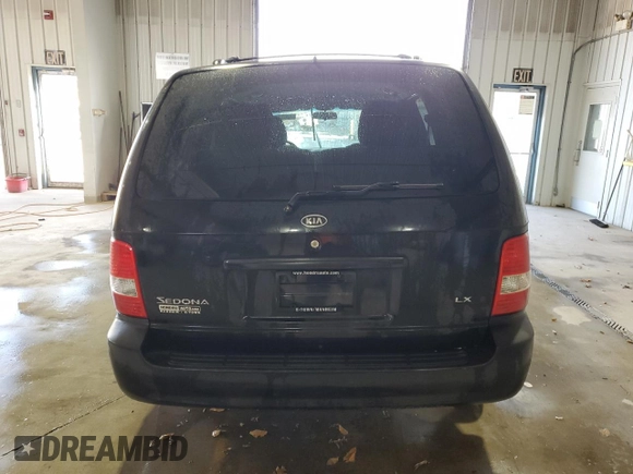 2005 Kia Sedona LX with VIN KNDUP131356663462, listed as a Copart auction lot 78037404 with 131,793 mi miles and Salvage Title. Bid and sale history available at carsss.com. Image 6.