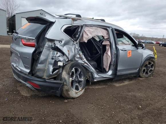 2017 Honda CR-V Touring with VIN 2HKRW2H91HH120151, listed as a Copart auction lot 48673665 with 0 mi miles and Salvage Title. Bid and sale history available at carsss.com. Image 3.