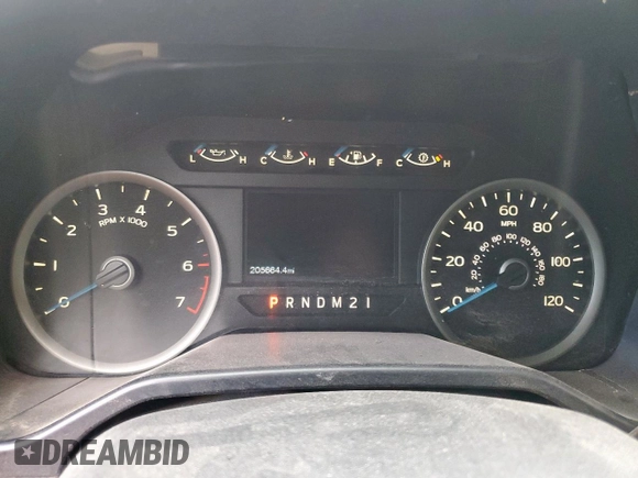 2016 Ford F-150 XLT with VIN 1FTEW1EF3GKD36571, listed as a Copart auction lot 59900635 with 205,664 mi miles and Salvage title. Bid and sale history available at DreamBid. Image 9.
