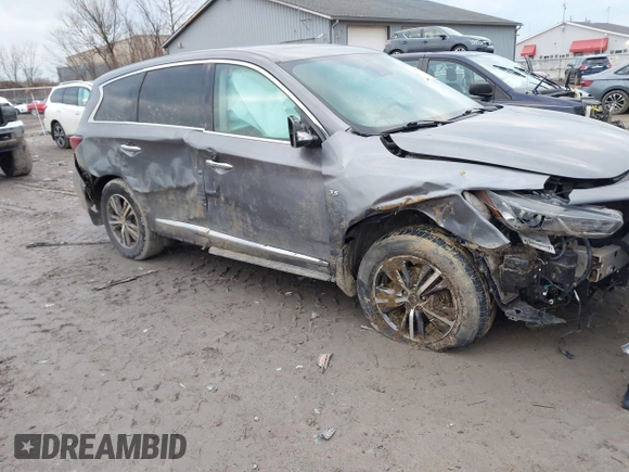 2019 Infiniti QX60 LUXE with VIN 5N1DL0MN4KC528751, listed as a IAAI auction lot 41076594 with 120,452 mi miles. Bid and sale history available at carsss.com. Image 6.