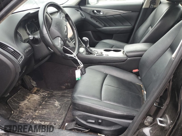 2017 Infiniti Q50 Signature Edition with VIN JN1EV7AR3HM840407, listed as a Copart auction lot 59812325 with 153,709 mi miles and Salvage title. Bid and sale history available at DreamBid. Image 7.