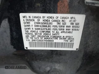 2007 Acura MDX with VIN 2HNYD28257H548844, listed as a IAAI auction lot 41469488 with 234,515 mi miles. Bid and sale history available at carsss.com. Image 9.
