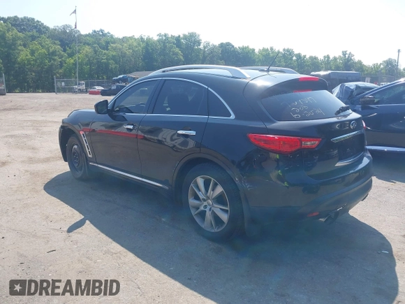 2014 Infiniti QX70 with VIN JN8CS1MW7EM410150, listed as a IAAI auction lot 39960321 with Not Provided miles and . Bid and sale history available at DreamBid. Image 3.
