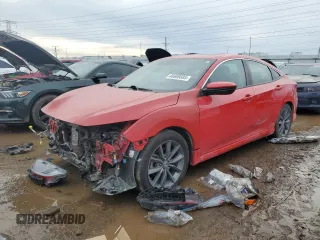 2020 Honda Civic Sedan EX-L with VIN 2HGFC1F73LH680263, listed as a Copart auction lot 46688685 with 36,726 mi miles and Salvage Title. Bid and sale history available at carsss.com. Image 1.