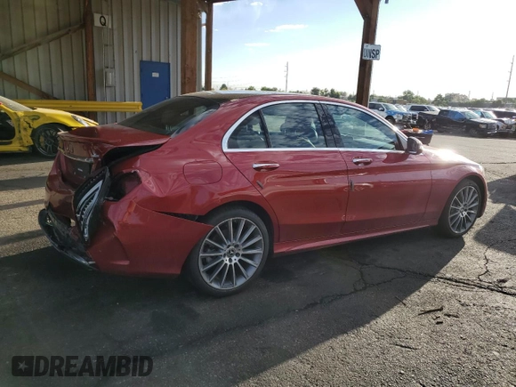 2020 Mercedes-Benz C 300 z VIN WDDWF8EB2LR551702, wystawiony jako Copart lot #63818215 z przebiegiem 53 975 mil mil oraz Szkoda całkowita • Salvage title. Historia ofert i sprzedaży dostępna na DreamBid. Obrazek 3.