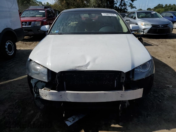 2008 Audi A3 with VIN WAUNF78PX8A115299, listed as a Copart auction lot 71067934 with 117,187 mi miles and Salvage Title. Bid and sale history available at carsss.com. Image 5.