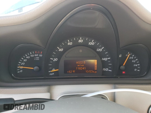2002 Mercedes-Benz C 230/260/280/320 with VIN WDBRN47J12A366673, listed as a Copart auction lot 83249444 with 118,241 mi miles and Salvage Title. Bid and sale history available at DreamBid. Image 9.