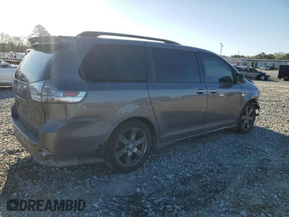 2017 Toyota Sienna SE with VIN 5TDXZ3DC1HS768654, listed as a Copart auction lot 48874735 with 246,060 mi miles and Salvage Title. Bid and sale history available at carsss.com. Image 3.