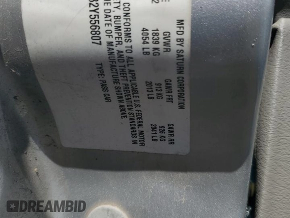 2002 Saturn LS z VIN 1G8JU54F32Y556807, wystawiony jako Copart lot #49961865 z przebiegiem 234 264 mil mil oraz Szkoda całkowita • Salvage title. Historia ofert i sprzedaży dostępna na DreamBid. Obrazek 12.