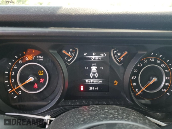 2025 Jeep Wrangler Sport S with VIN 1C4PJXDN1SW598688, listed as a Copart auction lot 61164725 with 281 mi miles and Clean title. Bid and sale history available at DreamBid. Image 9.