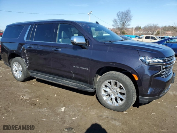 2022 Chevrolet Suburban Premier with VIN 1GNSKFKD5NR210805, listed as a Copart auction lot 45171165 with 63,417 mi miles and Non Repairable. Bid and sale history available at carsss.com. Image 4.