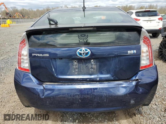 2012 Toyota Prius One with VIN JTDKN3DU6C1516175, listed as a Copart auction lot 53275215 with 130,847 mi miles and Salvage Title. Bid and sale history available at DreamBid. Image 6.