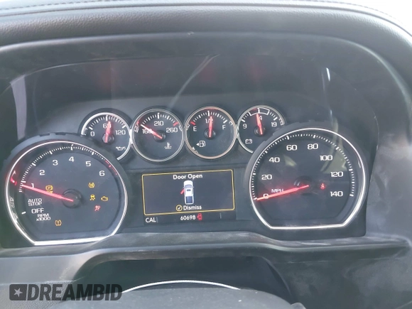 2020 Chevrolet Silverado 1500 LTZ with VIN 3GCUYGED9LG399019, listed as a IAAI auction lot 42243290 with 60,698 mi miles and . Bid and sale history available at DreamBid. Image 7.
