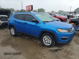2020 Jeep Compass Sport z VIN 3C4NJCAB9LT246900, wystawiony jako Copart lot #60553325 z przebiegiem 89 386 mil mil oraz Szkoda całkowita • Salvage title. Historia ofert i sprzedaży dostępna na DreamBid. Obrazek 4.