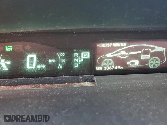 2011 Toyota Prius I with VIN JTDKN3DU6B5353843, listed as a Copart auction lot 52383135 with 306,749 mi miles and Clean Title. Bid and sale history available at DreamBid. Image 9.