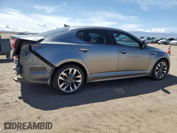 2015 Kia Optima SX Turbo with VIN 5XXGR4A69FG515052, listed as a Copart auction lot 49171325 with 154,008 mi miles and Salvage Title. Bid and sale history available at carsss.com. Image 3.