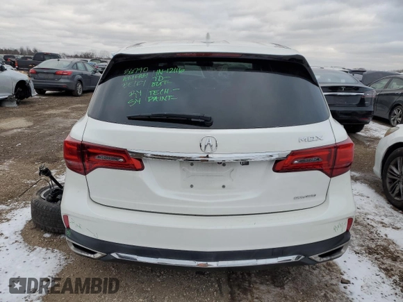 2019 Acura MDX with VIN 5J8YD4H30KL018157, listed as a Copart auction lot 88299435 with 46,726 mi miles and Salvage Title. Bid and sale history available at carsss.com. Image 6.