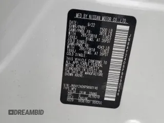 2023 Nissan Armada SV with VIN JN8AY2AD6P9690146, listed as a Copart auction lot 73683214 with Not provided miles and Salvage title. Bid and sale history available at DreamBid. Image 13.