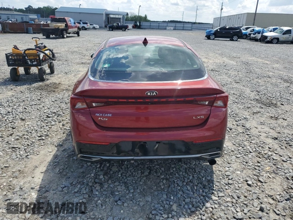 2021 Kia K5 LXS with VIN 5XXG14J24MG020565, listed as a Copart auction lot 51734455 with 91,262 mi miles and Salvage Title. Bid and sale history available at carsss.com. Image 6.
