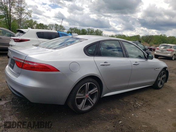 2017 Jaguar XF with VIN SAJBL4BN6HCY44054, listed as a Copart auction lot 55842675 with 124,273 mi miles and Salvage Title. Bid and sale history available at DreamBid. Image 3.