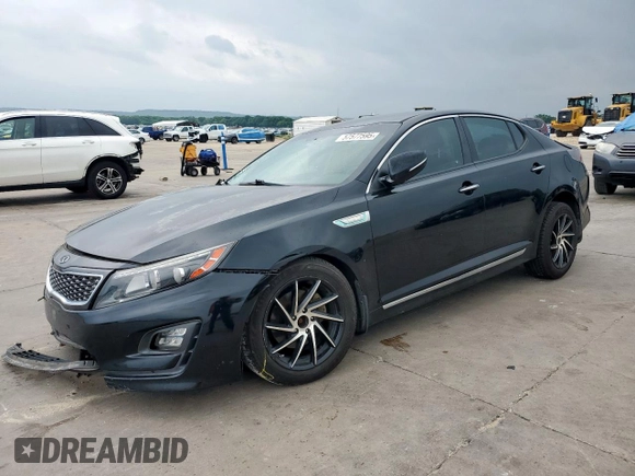 2015 Kia Optima EX with VIN KNAGN4AD0F5090350, listed as a Copart auction lot 57577595 with 109,345 mi miles and Salvage title. Bid and sale history available at DreamBid. Image 1.