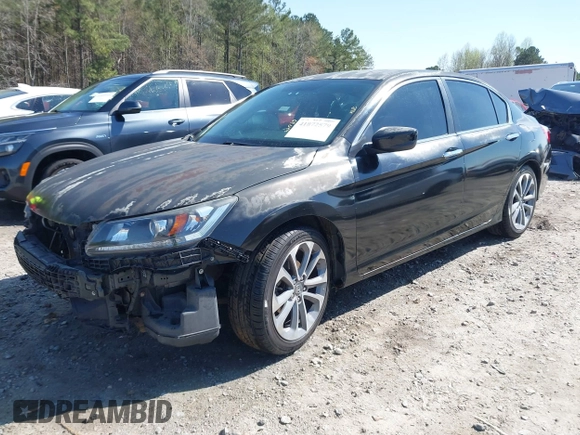 2014 Honda Accord Sport with VIN 1HGCR2F59EA181474, listed as a IAAI auction lot 41872579 with 124,252 mi miles and . Bid and sale history available at carsss.com. Image 21.