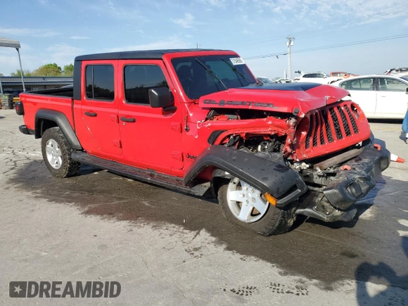 2020 Jeep Gladiator Sport S with VIN 1C6HJTAG4LL162110, listed as a Copart auction lot 51546565 with 67,948 mi miles and Salvage title. Bid and sale history available at DreamBid. Image 4.
