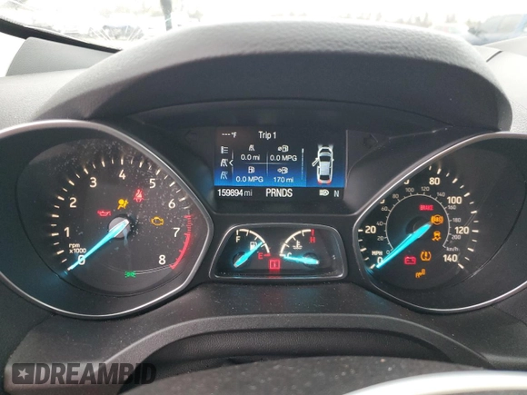 2019 Ford Escape SE with VIN 1FMCU0GD6KUB10830, listed as a Copart auction lot 43234515 with 159,894 mi miles and Salvage Title. Bid and sale history available at carsss.com. Image 9.