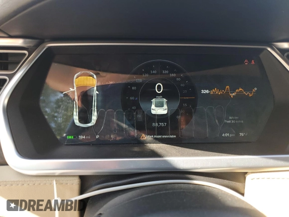 2013 Tesla Model S Performance with VIN 5YJSA1DP1DFP22426, listed as a Copart auction lot 66045915 with 88,757 mi miles and Salvage title. Bid and sale history available at DreamBid. Image 9.
