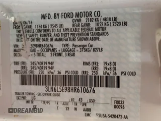 2017 Lincoln MKZ Reserve z VIN 3LN6L5E98HR610676, wystawiony jako Copart lot #61957055 z przebiegiem 56 246 mil mil oraz Szkoda całkowita • Salvage title. Historia ofert i sprzedaży dostępna na DreamBid. Obrazek 12.