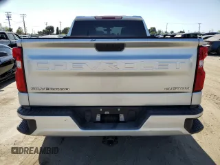 2021 Chevrolet Silverado 1500 Custom with VIN 1GCRWBEKXMZ320746, listed as a Copart auction lot 57494225 with 47,867 mi miles and Salvage Title. Bid and sale history available at DreamBid. Image 6.