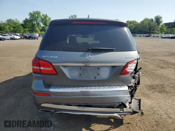 2018 Mercedes-Benz GLS 450 with VIN 4JGDF6EE9KB238052, listed as a Copart auction lot 55185184 with 45,682 mi miles and . Bid and sale history available at DreamBid. Image 6.