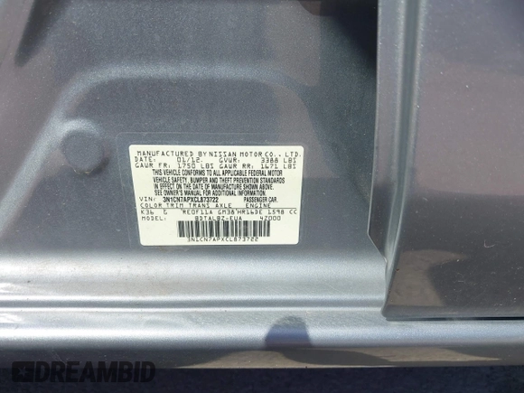 2012 Nissan Versa SV with VIN 3N1CN7APXCL873722, listed as a IAAI auction lot 42580619 with 154,220 mi miles and . Bid and sale history available at DreamBid. Image 9.