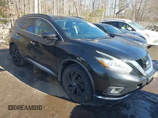 2017 Nissan Murano S with VIN 5N1AZ2MH1HN139408, listed as a IAAI auction lot 41298184 with 107,439 mi miles and . Bid and sale history available at DreamBid. Image 1.