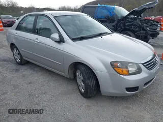 2009 Kia Spectra EX with VIN KNAFE221095622351, listed as a IAAI auction lot 41929653 with 178,034 mi miles. Bid and sale history available at carsss.com. Image 1.