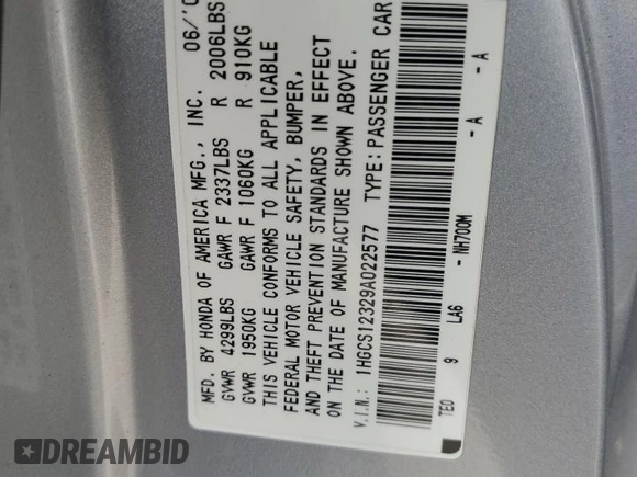 2009 Honda Accord LX-S with VIN 1HGCS12329A022577, listed as a Copart auction lot 51156925 with 146,424 mi miles and Clean Title. Bid and sale history available at DreamBid. Image 12.