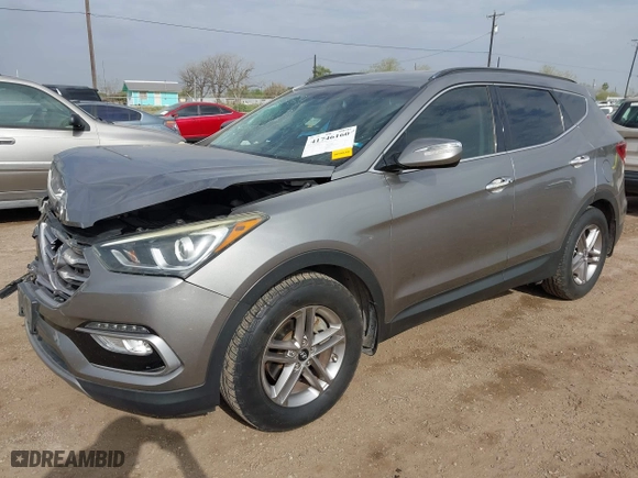 2017 Hyundai Santa Fe Sport 2.4L with VIN 5NMZU3LB7HH021661, listed as a IAAI auction lot 41746160 with 82,990 mi miles. Bid and sale history available at carsss.com. Image 2.