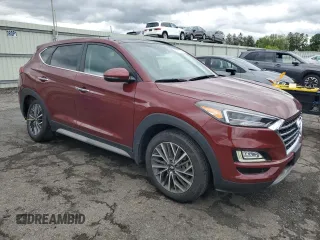2020 Hyundai Tucson Ultimate with VIN KM8J3CAL2LU258843, listed as a Copart auction lot 57593555 with 67,633 mi miles and Salvage title. Bid and sale history available at DreamBid. Image 4.