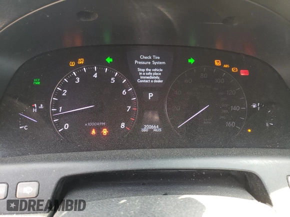 2008 Lexus LS 460 z VIN JTHBL46F985075053, wystawiony jako Copart lot #58467284 z przebiegiem 200 664 mil mil oraz Szkoda całkowita • Salvage title. Historia ofert i sprzedaży dostępna na DreamBid. Obrazek 9.