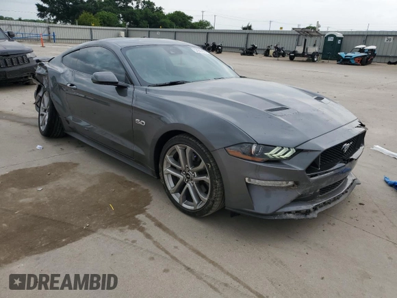 2023 Ford Mustang GT with VIN 1FA6P8CFXP5304962, listed as a Copart auction lot 54947875 with 12,317 mi miles and Salvage title. Bid and sale history available at DreamBid. Image 4.