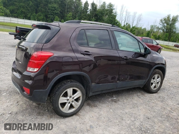 2021 Chevrolet Trax LT with VIN KL7CJPSB4MB314324, listed as a Copart auction lot 62142474 with 58,335 mi miles and Non Repairable. Bid and sale history available at carsss.com. Image 3.