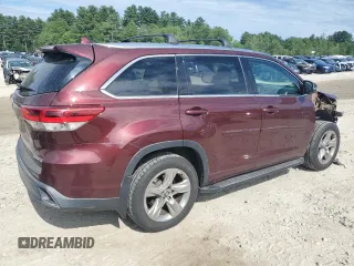 2018 Toyota Highlander Limited with VIN 5TDDZRFH1JS908660, listed as a Copart auction lot 62480335 with 77,490 mi miles and Salvage title. Bid and sale history available at DreamBid. Image 3.
