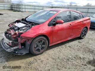 2019 Toyota Prius LE with VIN JTDL9RFU9K3011646, listed as a Copart auction lot 51190575 with 55,982 mi miles and Salvage Title. Bid and sale history available at carsss.com. Image 1.