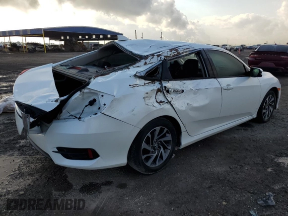 2017 Honda Civic EX with VIN 19XFC2F87HE079437, listed as a Copart auction lot 53639505 with 80,829 mi miles and Salvage Title. Bid and sale history available at DreamBid. Image 3.