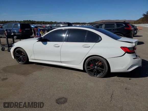 2021 BMW 3 Series M340i xDrive with VIN 3MW5U9J05M8C08378, listed as a Copart auction lot 46323565 with 34,604 mi miles and Salvage Title. Bid and sale history available at carsss.com. Image 2.