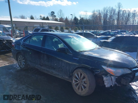 2017 Toyota Camry Hybrid LE with VIN 4T1BD1FK9HU203089, listed as a IAAI auction lot 41315779 with 87,630 mi miles. Bid and sale history available at carsss.com. Image 1.