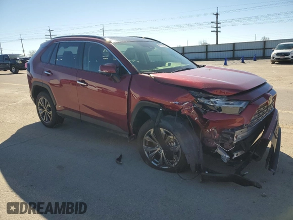 2025 Toyota RAV4 Hybrid Limited with VIN JTMD6RFV2SD153661, listed as a Copart auction lot 47197205 with 919 mi miles and Salvage Title. Bid and sale history available at carsss.com. Image 4.