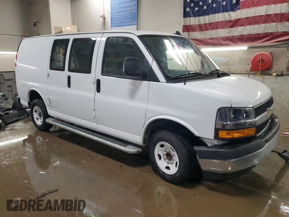 2023 Chevrolet Express Cargo with VIN 1GCWGAFP8P1197522, listed as a Copart auction lot 50069825 with Not provided miles and Salvage title. Bid and sale history available at DreamBid. Image 4.