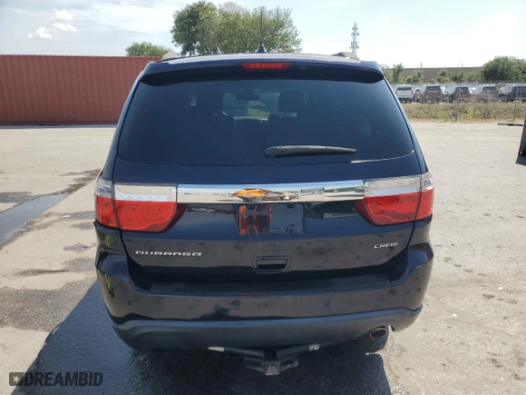 2013 Dodge Durango Crew with VIN 1C4RDHDG1DC508693, listed as a Copart auction lot 50522395 with 169,219 mi miles and Salvage Title. Bid and sale history available at carsss.com. Image 6.