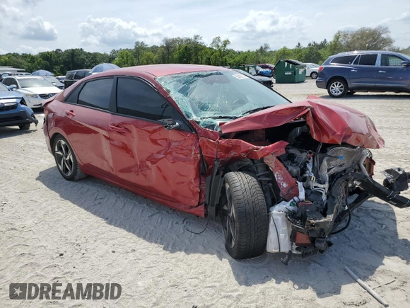2023 Hyundai Elantra SEL with VIN KMHLS4AG1PU435568, listed as a Copart auction lot 53492005 with Not provided miles and Non repairable. Bid and sale history available at DreamBid. Image 4.